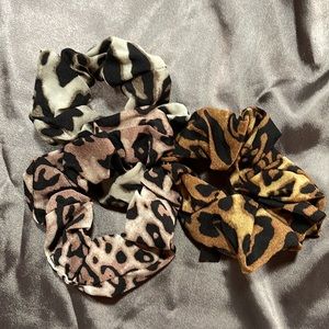 NWT Animal print scrunchies - set of 3
